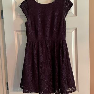 Beautiful deep purple glitter dress!